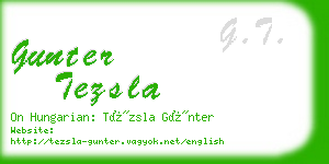gunter tezsla business card